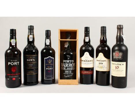 BARROS PORT, 1975, One Bottle; together with one bottle each of Grahams Late Bottled Vintage 1999, Grahams 20-Year-Old Tawny,