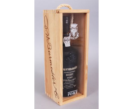 BURMESTER RUBY PORT, 37.5cl, in wooden box.