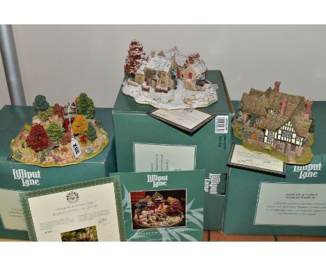 TWO BOXED LILLIPUT LANE SCULPTURES, comprising limited edition 'Reflections of Jade' No3761, with deeds, certificate and leaf