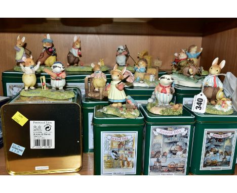 ELEVEN VILLEROY &amp; BOCH FOXWOOD TALES FIGURES, comprising 'Rue Rabbit' No 1, 'Jeremy Badger' No 3, 'Katie Rabbit' No 4, 'H