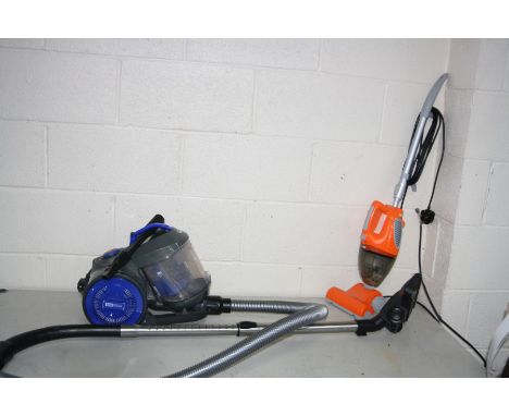 A VAX POWER COMPACT VACUUM CLEANER and an unbranded small stick vacuum (both PAT pass and working) (2)