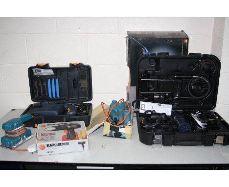 A PERFORMANCE PRO 710W ROTARY CUTTER with attachments, a 440w Reciprocating saw (both PAT pass) , a vintage Black and Decker 