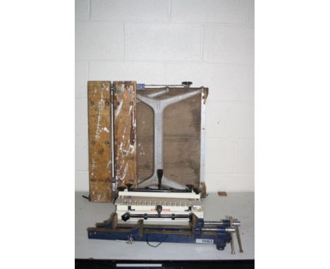 AN AXMINSTER DOVETAIL JIG (one nut missing) , two NuTools 22 inch sash cramps and a vintage Black and Decker workmate (4)