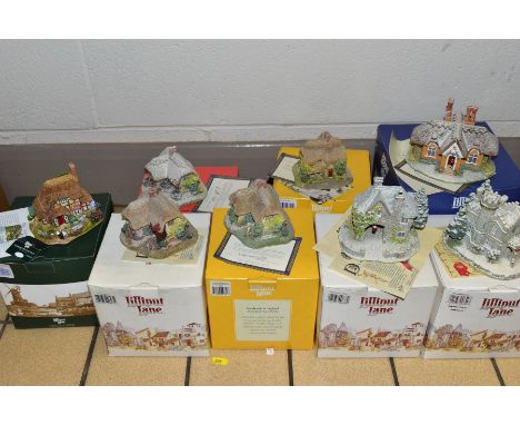 EIGHT BOXED LILLIPUT LANE SCULPTURES, all with deeds, 'Kerry Lodge' (Christmas Collection) with leaflet, two from Christmas L