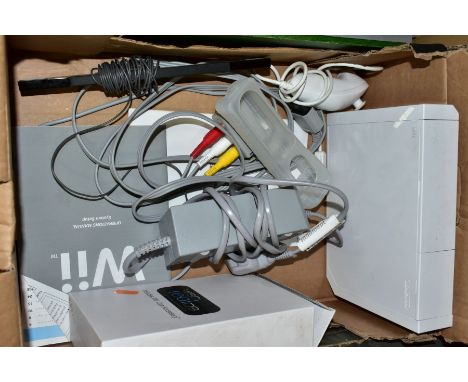 NINTENDO Wii GAMES CONSOLE, with power pack, controller and Wii cue accessory
