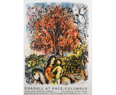 MARC CHAGALL
Exhibition Poster for Pace/Columbus
'Holy family'
Lithograph
Dated 1976
69 x 56cm
