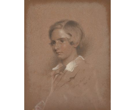 Portrait of a Young Boy
Charcoal and chalk sketch
Indistinctly signed and dated 1850
Inscribed to the back
'Arthur Tooth' gal