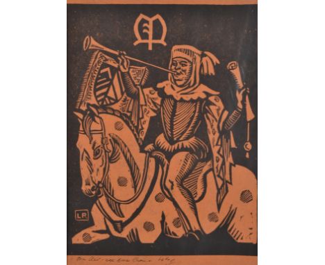 JOHN NASH
The Towpath
Coloured lithograph
together with a wood engraving by Ludovic Rodo
