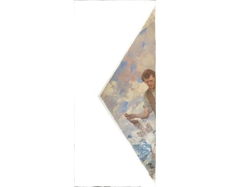 DAME LAURA KNIGHT RA
Fragment from 'Ernest The Tramp and his Wife' depicting the head and upper right hand side of 'Mr Ernest