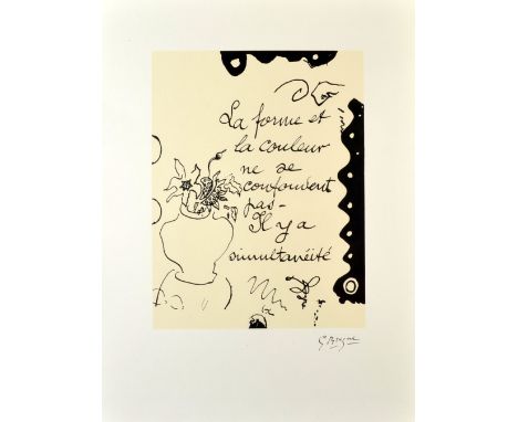 GEORGE BRAQUE
La forme et la couleur
Offset lithograph
Signed in the print
60 x 45cm