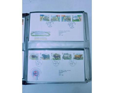 Three folios of first day covers, mainly late 1980s, 1990s and 2000 eara 