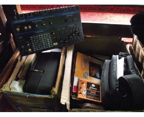 Vintage photographic equipment to include a Kodak Brownie 6-20 camera, a boxed Johnson printing frame, further vintage camera