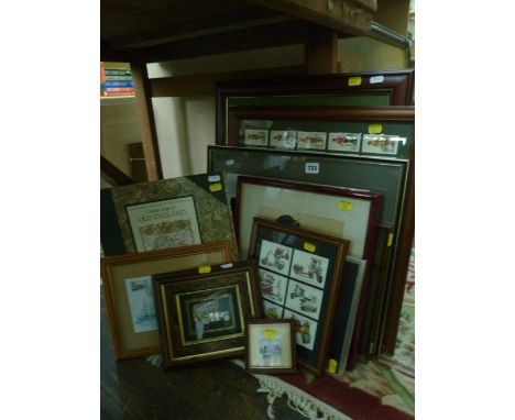 Two framed sets of Players cigarette cards "Military Uniform of the British Empire Overseas" and "Modern Naval Craft", a mach