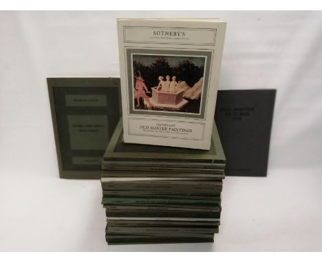 Twenty four Sotheby's sales catalogues relating to the subject of old master paintings and important 19th Century paintings, 