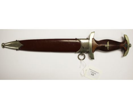 Third Reich SA Dienstdolch dagger. Early maker marked dagger by EP&S (Ernst Pack and Sohn, Solingen) in an RZM quality scabba