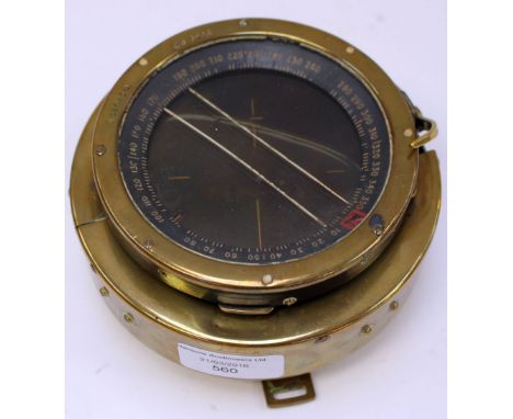 WW2 British RAF Air Ministry marked P8 aircraft compass. Used on various single seater aircraft including the Spitfire. AM st