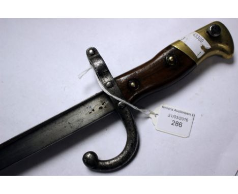 A French bayonet dated 1876 .No scabbard. 