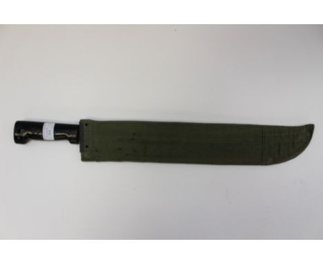 WW2 British Machete dated 1945 in 1944 pattern webbing sheath dated 1945.