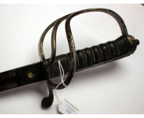 WW1 British Royal Artillery Officers sword retailed by Henry Wilkinson, Pall Mall, London. Serial number 38736 to spine of bl