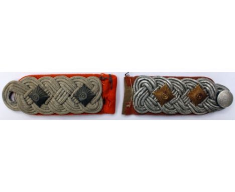 Third Reich Heer Ordnance Oberst's shoulder boards. Sew in type. Matched pair.