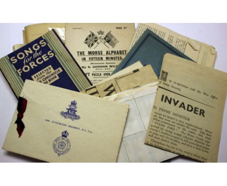 Good selection of WW2 British and US paperwork. Approx 30 items to include:
Lecture guide by Field Marshal Montgomery with pu