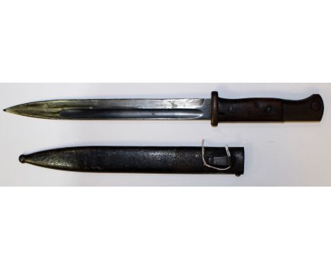 WW2 German K98 bayonet and scabbard with matching serial numbers, 7115L. Mker Alex Coppel Gmbh.