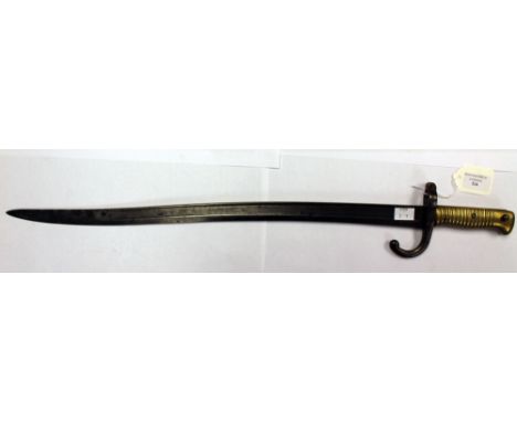 French 1866 patern Chassepot bayonet.Dated 1873. No scabbard.