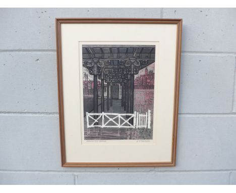 H.J JACKSON (b.1938) A framed and glazed un-numbered print - 'Norwich City Station'. Pencil signed. Image size 34cm x 25cm