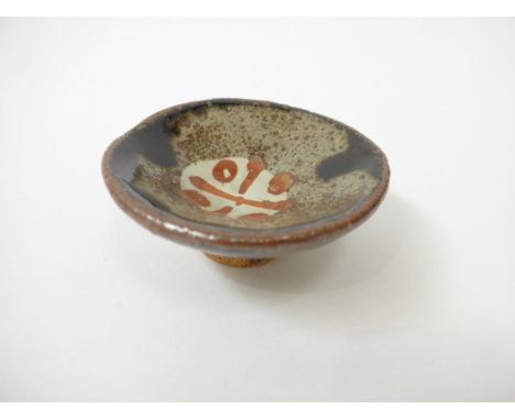 JOHN MALTBY (1936-2020) A small studio pottery dish with impressed potters seal, 3.5cm high x 8cm diameter