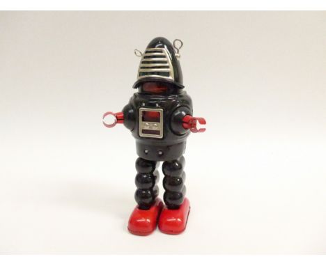 Yoshiya Planet Robot vintage tin plate toy robot, unboxed, 22.5cm high