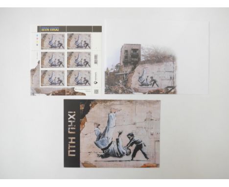 A Banksy official set of Ukrainian “F**k Putin” stamps, postcard and envelope sets