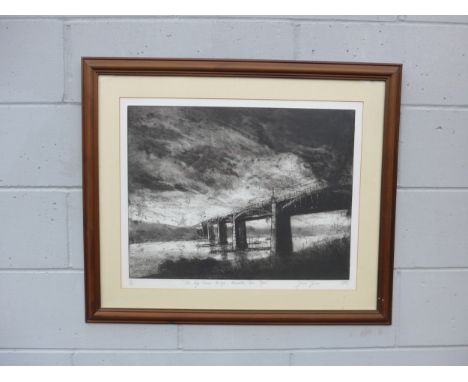 DEREK JOHNSON (XX-XXI): A limited edition print 'The High-Level Bridge, Newcastle Upon Tyne', pencil signed, 11/15, framed an