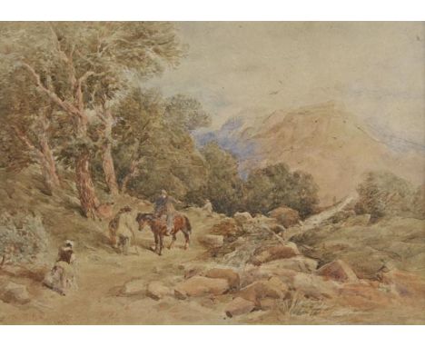 *Cox (David, 1783-1859). Near Bettws-y-Coed, North Wales, 1852,  watercolour over pencil on pale grey wove paper, signed and 