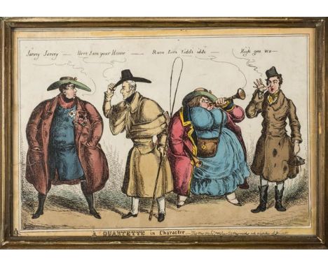 *Heath (William, 1795-1840). A Quartet in Character, May 1820, The Promenade or a Sketch for Windsor - plate 1st. [December 1