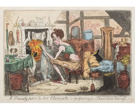 Cruikshank (George, 1792-1878).  The Dandies of George Cruikshank being a series of twelve original Caricatures, 1816 - 1822,