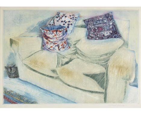 *Bawden (Richard, 1936-). Hattie's Sofa,  colour etching on heavy wove paper, signed, titled and marked A/P in pencil, plate 