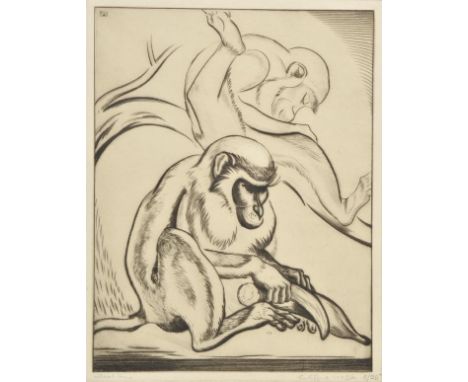 *Webb (Clifford Cyril, 1895-1972). Meal Time,  etching on pale cream wove paper, signed, titled and numbered 11/25, plate siz