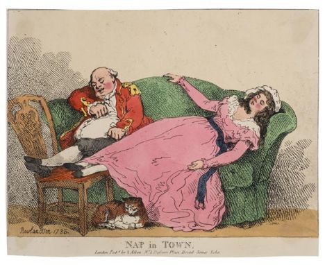 *Rowlandson (Thomas, 1756-1827). Nap in the Country [and] Nap in Town, published Samuel Alken, 1785 [but early 19th century i