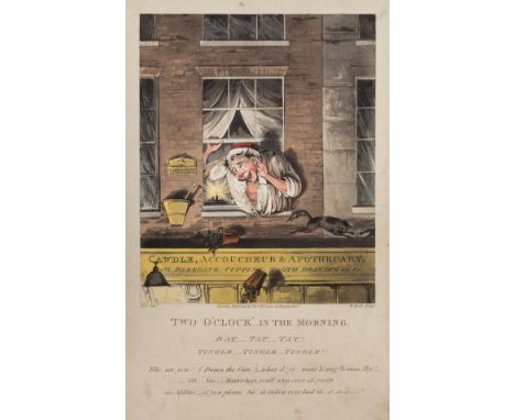 *Pyall (Henry, 1795-1833). Two O'Clock in the Morning. Rat - Tat - Tat! Tingle - Tingle - Tingle!! Who are you? (Damm the cat