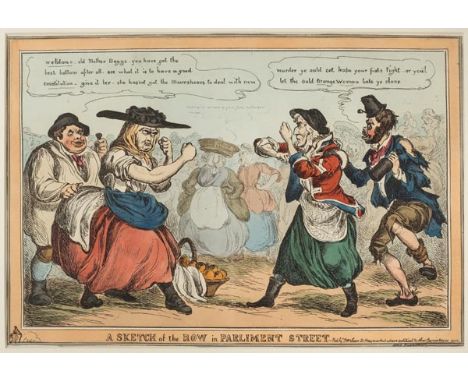 *Heath (William, 1795-1840). A Sketch of the Row in Parliament street [and] Termination of the Row in Parliament street, Plat