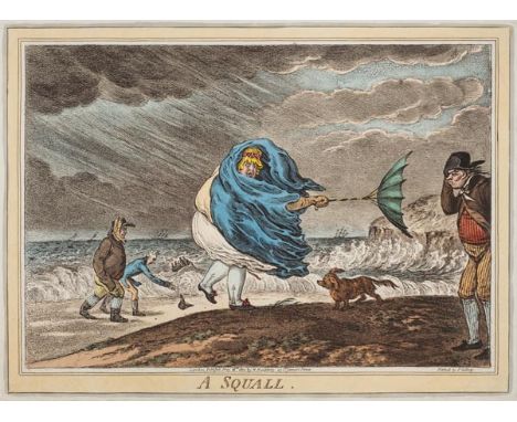 Gillray (James, 1757-1815). A Squall, published H. Humphrey, 1810, etching with contemporary hand colouring, good margins, 26