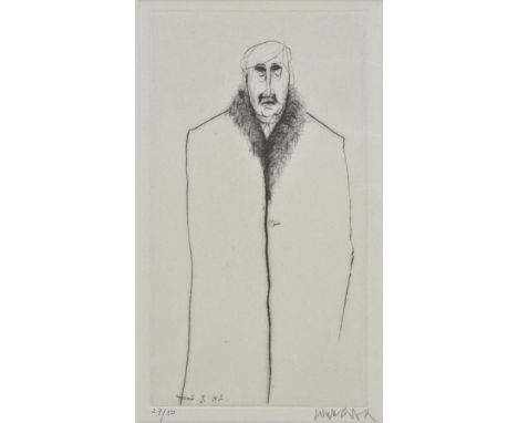 *Wunderlich (Paul, 1927-2010). Self Portrait,  etching, signed and numbered 27/50, plate size 180 x 98 mm (7.1 x 3.9 ins), wi