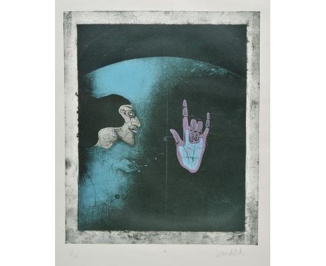 *Wunderlich (Paul, 1927-2010). Jeu de Paume, 1966,  colour lithograph on Rives paper, signed in pencil and numbered 2/60, ima