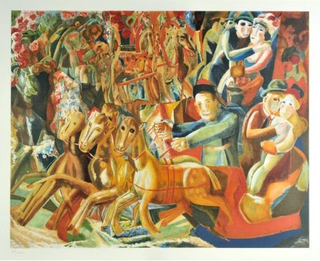 *Filonov (Pavel Nikolaevitch, 1883-1941). Carnival Week (Fastnachtswoche),  colour lithograph on heavy wove paper, published 