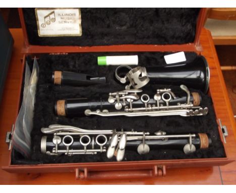 Cased American clarinet 