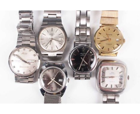 A Mido Commander Ocean Star Datoday steel gentleman's bracelet wristwatch, case diameter 3.8cm, together with a Hammond Swiss
