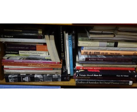 A shelf of Art books.