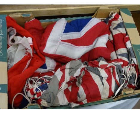 A box with Vintage Union Jacks.