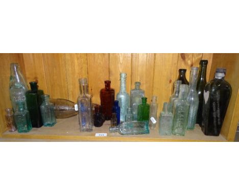 A shelf of Vintage bottles.