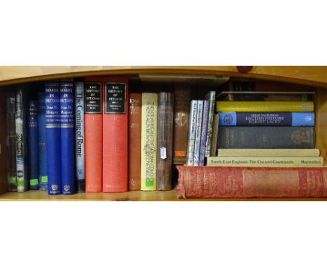 A shelf of books about English History.